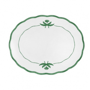 Блюдо овальное 33*27см, green Jane