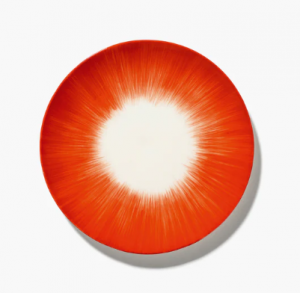Тарелка мелкая 17,5см OFF-WHITE/RED VAR 5 - Dé