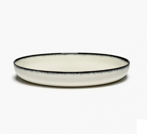 Тарелка высокая D27 CM H 4,2см OFF-WHITE/BLACK VAR A - Dé