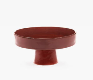 Емкость на ножке 25см H=12,5см VENETIAN RED LA MÈRE