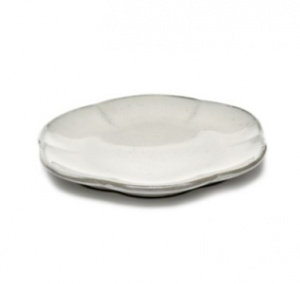 Тарелка мелкая 14см H=1.3см Ribbed WHITE Inku