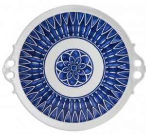 Блюдо круглое с ручками 37.5*33.4 - Azure Lux