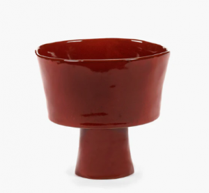 Емкость на ножке 18см H=16,5см VENETIAN RED LA MÈRE